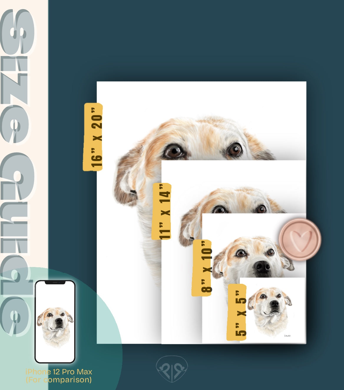 Classic Realistic Pet Portrait (hand-illustrated)