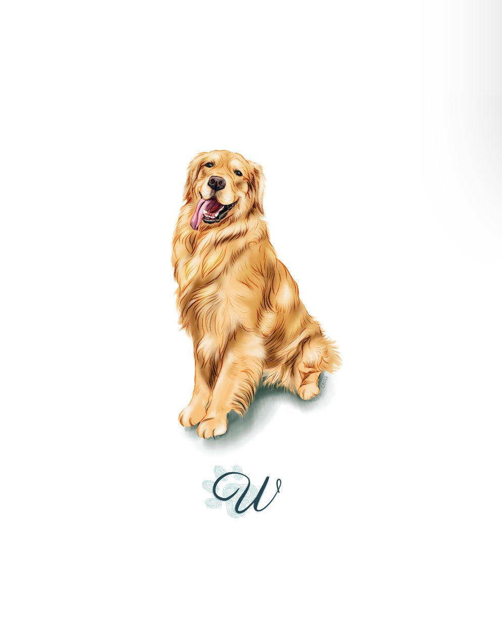 Gouache & Pencil Monogram Portraits