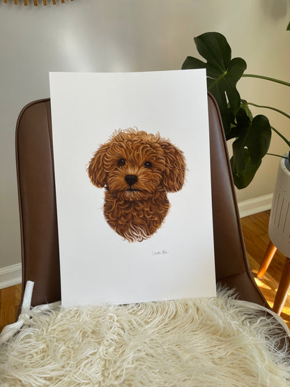 CUSTOM Realistic Pet Portrait (hand-illustrated)