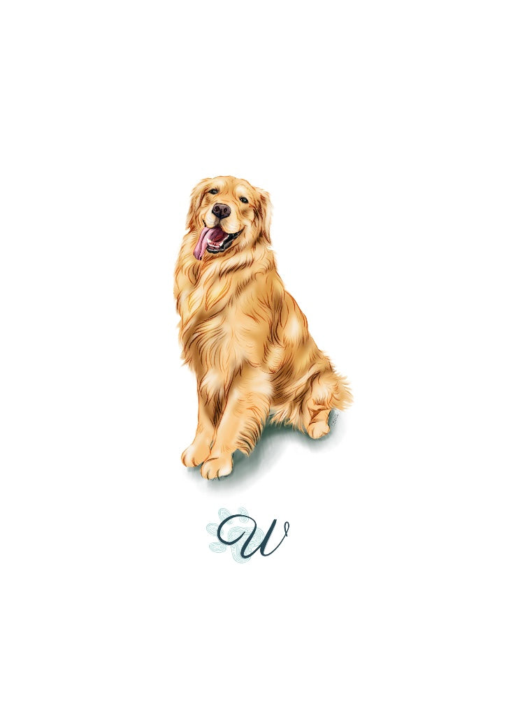 Gouache & Pencil Monogram Portraits