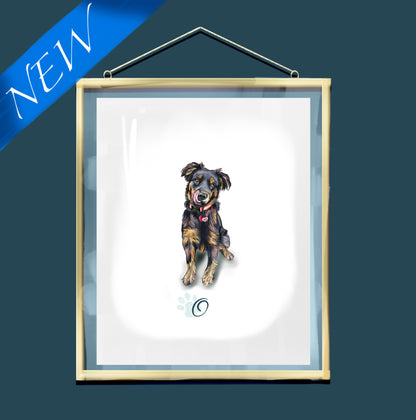 Gouache & Pencil Monogram Portraits