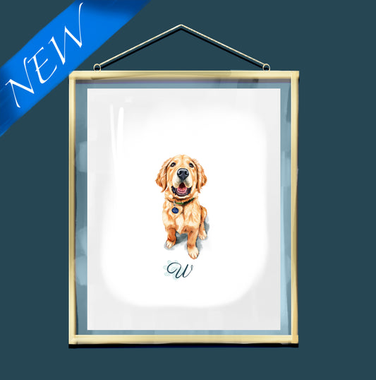 Gouache & Pencil Monogram Portraits