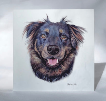 CUSTOM Realistic Pet Portrait (hand-illustrated)