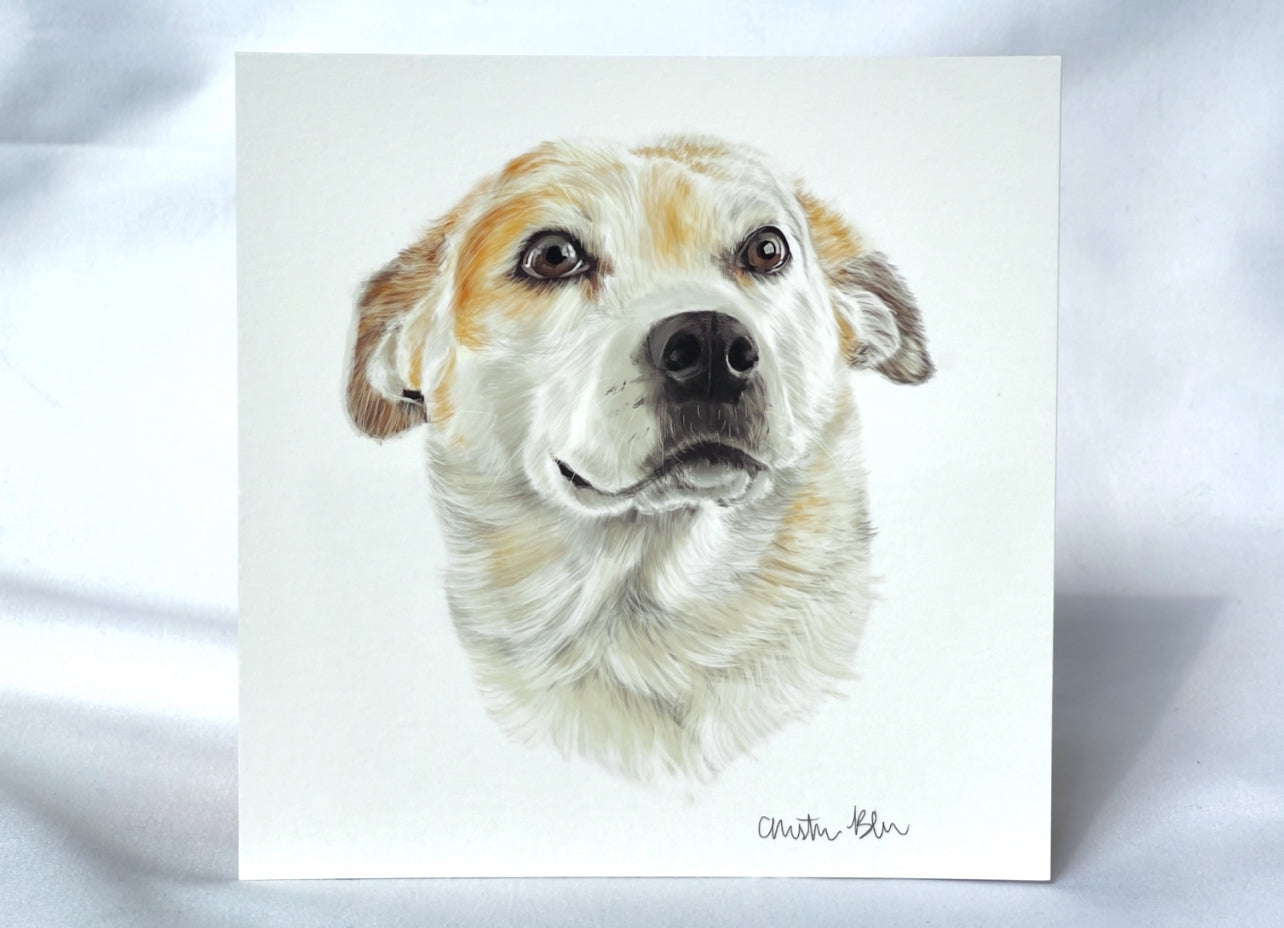CUSTOM Realistic Pet Portrait (hand-illustrated)