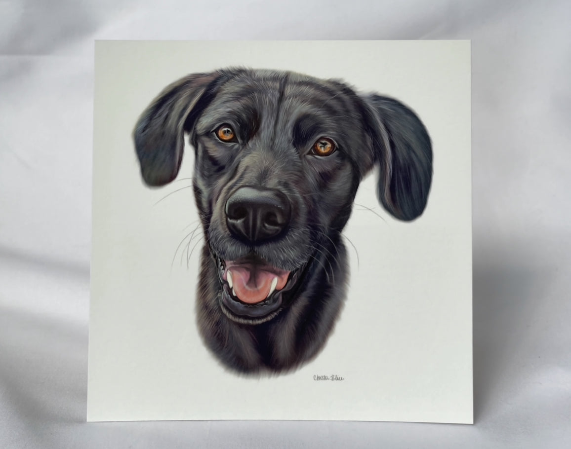 CUSTOM Realistic Pet Portrait (hand-illustrated)