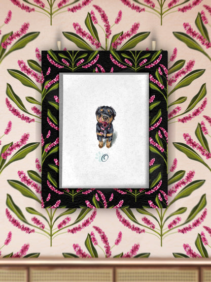 Gouache & Pencil Monogram Portraits